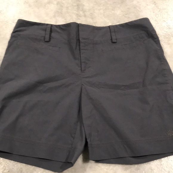 Athleta Pants - Athleta Shorts Womens Size 8 Chino Flat Front High Waist Gray 7" Inseam Hiking